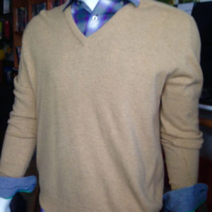 PRINGLE 100% wool beige V-neck sweater sz48